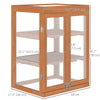 Wooden 2 Tier Cold Frame Greenhouse Polycarbonate Plant Grow House Portable Garden, 22.8