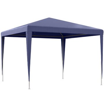 10x10ft Party Tent Portable Gazebo, Folding Garden Canopy Event Shelter Outdoor Sunshade Dark Blue