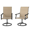 Outdoor Swivel Dining Chairs Set of 2, High Back Swivel Chairs with All Weather Mesh for Deck, Backyard, Poolside