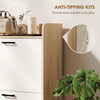 Shoe Cabinet with 2 Flip Drawers, 3 Side Compartments, Adjustable Shelves, 8-12 Pairs for Entryway Hallway, Natural