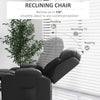 Electric Power Lift Chair, PU Leather Recliner Sofa with Footrest, Remote Control and Cup Holders, Grey