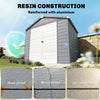 4.5' x 6' Plastic Garden Storage Shed with Latch Door, Vents, Sloped Roof