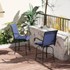 Outdoor Bar Stools Set of 2, 360° Swivel Bar Height Chairs, 26.8
