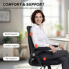 Office Chair, Mesh Desk Chair with Flip-up Armrests, Lumbar Support, Adjustable Height, Black