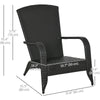 Patio Wicker Adirondack Chair, PE Rattan Outdoor Muskoka Chair, Fire Pit Chair with Cushions for Patio, Garden, Backyard, Poolside, Balcony, Deck, Light Grey