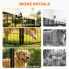 Outdoor Dog Kennel with Waterproof UV-Resistant Cover, 8 x 4 x 6 ft, Silver
