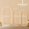 Wedding Arch, 7/6.5/6 ft Metal Balloon Arch Backdrop Stand Set of 3 for Birthday Party, Bridal Shower, White