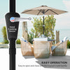 Patio Sun Umbrella, Outdoor Parasol with 6 Ribs, Khaki