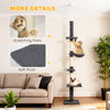8.5ft Cat Climbing Tree 5-Tier Kitty Activity Center with Scratching Post  Dark Grey