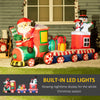 6ft Christmas Inflatable Santa Claus Driving A Truck with LED Lights, Blow-Up Outdoor LED Yard Display for Lawn, Garden, Party