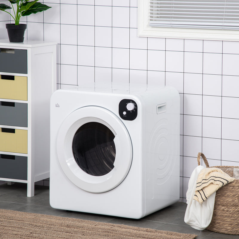 Compact Laundry Dryer Machine, 1300W, 3.22 Cu. Ft. Electric Portable Clothes Dryer with 7 Drying Modes for Apartment or Dorm