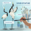 Set of 2 Garden Sculptures Heron Statues Lawn Patio Backyard Ornaments, 35.4