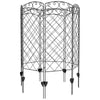 7 Pack Garden Fencing for Yard, Decorative Fence Panels as Animal Barrier and Flower Edging, Black