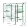 Metal Garden Trellis, Arch Trellis for Climbing Plants Outdoor, A-Frame, with Climbing Net, 17