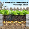 4' x 4' x 1' Galvanized Raised Garden Bed, Outdoor Metal Planter Box with Open Bottom, Square Raised Garden Box for Vegetables, Flowers, Herbs, Silver