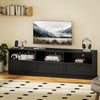 TV Stand with Storage, Modern Entertainment Center with 3 Cabinets and 3 Open Shelves, for TVs up to 85