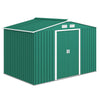 9.1'x6.4'x6.3' Garden Storage Shed w/ Foundation Kit Metal Tool Storage House w/ Double Doors, Green