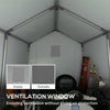 7' x 12' Outdoor Storage Shed Portable Garage with Roll-up Door for Motorcycle, Bike, Garden Tools, Dark Grey