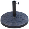 Resin Round Patio Umbrella Stand Base Coated Pole Market Garden Umbrella Holder Parasol Holder Bronze