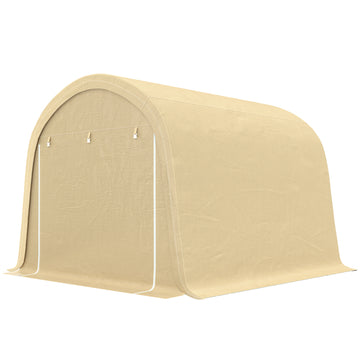 10' x 10' Outdoor Storage Tent, Heavy Duty and Waterproof Portable Shed for Bike, Motorcycle & Garden Tools, Beige