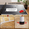 Soozier 9' x 5' Full Size Table Tennis Table, Folding Ping Pong Table with Paddles and Balls, Dark Grey