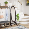 Floor Standing Mirror Full Length Mirror with Adjustable Angle Oval Frame for Dressing Room Bedroom Living Room Coffee