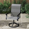 Outdoor Swivel Dining Chairs Set of 2, High Back Swivel Chairs with All Weather Mesh for Deck, Backyard, Poolside