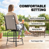 Outdoor Bar Stools Set of 2, 360° Swivel Bar Height Chairs, 26.8