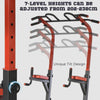 Soozier Power Tower Pull Up Bar Station for Home Gym Training Workout Equipment With Sit Up Bench