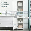 3-Piece Bathroom Furniture Set, Modern Bathroom Storage Cabinet with Drawers and Shelves, Tall and Small Floor Cabinets, Wall-mounted Medicine Cabinet, White