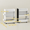 Qaba Kids Bookshelf, Kids Bookcase with Wheels & Blackboard, for Nursery, Kids Room, Playroom, for 3-8 Years