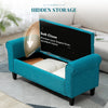 50 Inches Storage Ottoman, Upholstered Bedroom Bench with Rolled Arms and Button Tufted Storage