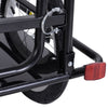 Folding Bicycle Cargo Trailer Utility Bike Cart Carrier Garden Patio Tool with Hitch Black
