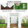 Walk-in Greenhouse with 3 Tier, Garden Plant Growhouse with Roll-up Door and Mesh Windows, 140 x 213 x 190 cm, White