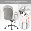 Office Chair, Comfortable Computer Desk Chair with Padded Seat and Adjustable Height, Tufted Back, Grey