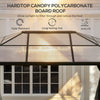 10' x 12' Hardtop Gazebo Canopy with Polycarbonate Roof, Aluminum Frame, Netting, Curtains and Ceiling Hook, Charcoal Grey