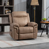 Manual Recliner Chair with Vibration Massage, Side Pockets, Microfibre Reclining Chair for Living Room