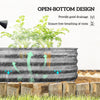 7.9 x 2 x 1ft Galvanized Raised Garden Bed Kit, Metal Planter Box with Safety Edging, Silver