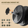 Soozier 66LBS 2-in-1 Adjustable Barbell & Dumbbells Set, Weights Set with Non-slip Handles for Men and Women Home Gym Training