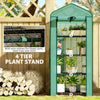 Mini Greenhouse with Screen Roof, Portable Small Greenhouse with Roll-Up Zipper Door, 27.6