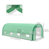 10'x6.6'x6.6' Upgraded Tunnel Greenhouse Green House with Mesh Door and Windows, 6 Plant Labels and Gloves, White
