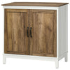 Farmhouse Sideboard, Storage Cabinet with 2 Doors and Shelves Kitchen, Living room, 30.9
