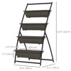4-Tier Vertical Raised Garden Planter with 4 Boxes, Outdoor Plant Stand Grow Container for Vegetable Flowers, Brown