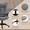 6 Point Vibrating Massage Home Office Chair High Back Executive Chair with Reclining Back, Swivel Wheels, Grey