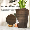 Tall Planter for Outdoor Plants Set of 3, 28 Inch Taper Planter with Drainage Holes, Brown