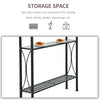 8' x 5' Grill Gazebo Double Tiered Tent Pavilion Grill Canopy Garden Sun Shade with 2-Tires Shelf