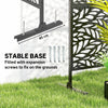 Metal Outdoor Privacy Screen, Freestanding Outdoor Divider with Stand, 78