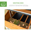 Chicken Run Waterproof Large Chicken Coop with Nesting Box for 2-4 Chickens, Orange and White