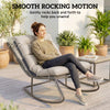 Outdoor Rocking Chair, Oversized Rocking Patio Chair with 25