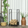 Firewood Rack, Log Holder for Fireplace, Outdoor Indoor Wood Storage Stacker, 15.4